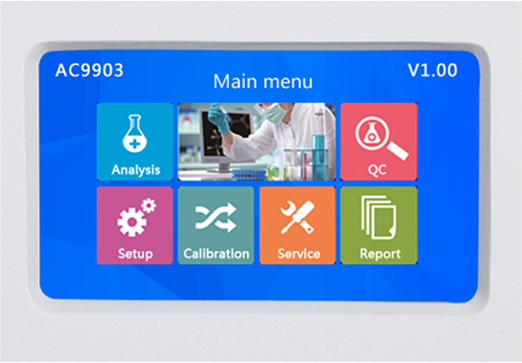 AC9X03 electrolyte analyzer feature overview diagram